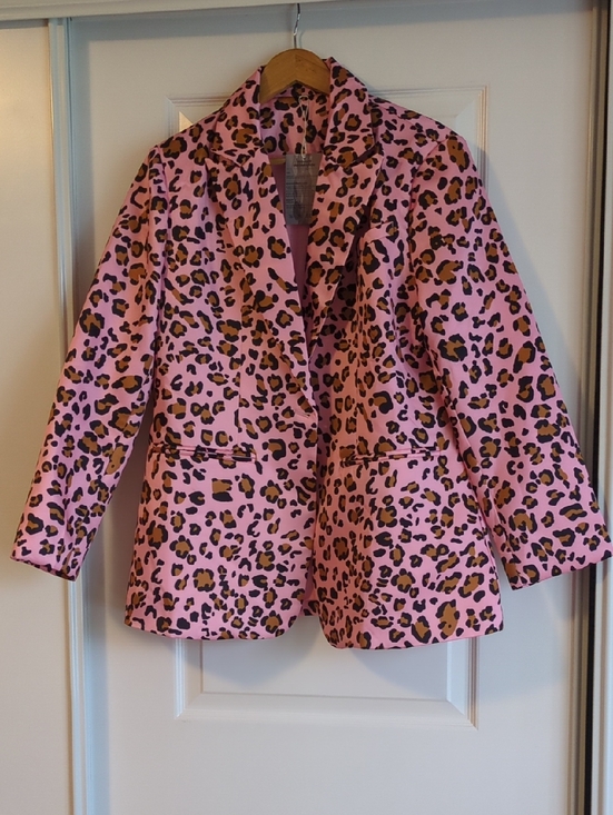 Oyrosy Jackets & Blazers - Pink Leopard Print Jacket by OYROSY XL